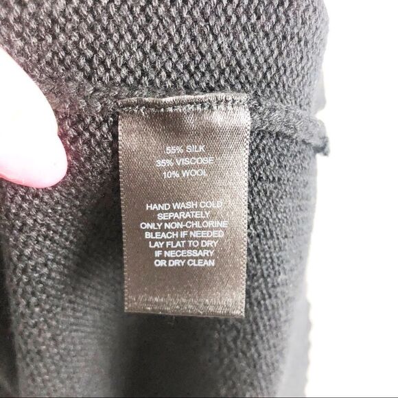 WHITE HOUSE BLACK MARKET | Black Sweater Dress S - Picture 6 of 7